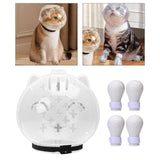 Maxbell Cat Muzzle Multifunctional Pet Tools with Foot Pads for Home Grooming Travel M whit foot pads