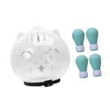 Maxbell Cat Muzzle Multifunctional Pet Tools with Foot Pads for Home Grooming Travel M green foot pads