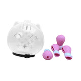 Maxbell Cat Muzzle Multifunctional Pet Tools with Foot Pads for Home Grooming Travel L  pink foot pads