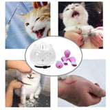 Maxbell Cat Muzzle Multifunctional Pet Tools with Foot Pads for Home Grooming Travel L  pink foot pads