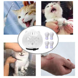 Maxbell Cat Muzzle Multifunctional Pet Tools with Foot Pads for Home Grooming Travel L whit foot pads