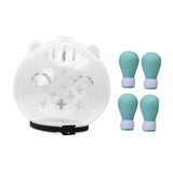 Maxbell Cat Muzzle Multifunctional Pet Tools with Foot Pads for Home Grooming Travel L green foot pads