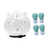 Maxbell Cat Muzzle Multifunctional Pet Tools with Foot Pads for Home Grooming Travel L green foot pads