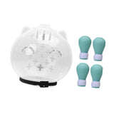 Maxbell Cat Muzzle Multifunctional Pet Tools with Foot Pads for Home Grooming Travel L green foot pads