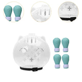 Maxbell Cat Muzzle Multifunctional Pet Tools with Foot Pads for Home Grooming Travel L green foot pads