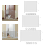 Maxbell Retractable Pet Gate Barrier Protector for Stairways Backyard Outdoor Indoor S