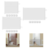 Maxbell Retractable Pet Gate Barrier Protector for Stairways Backyard Outdoor Indoor S