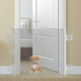 Maxbell Retractable Pet Gate Barrier Protector for Stairways Backyard Outdoor Indoor S