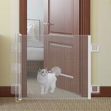 Maxbell Retractable Pet Gate Barrier Protector for Stairways Backyard Outdoor Indoor S