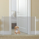 Maxbell Retractable Pet Gate Barrier Protector for Stairways Backyard Outdoor Indoor L