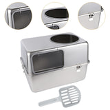 Maxbell Hooded Cat Litter Box with Lid with Cat Litter Shovel Hooded Cat Litter Tray without Pedal