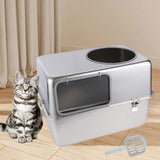 Maxbell Hooded Cat Litter Box with Lid with Cat Litter Shovel Hooded Cat Litter Tray without Pedal