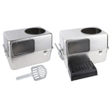 Maxbell Hooded Cat Litter Box with Lid with Cat Litter Shovel Hooded Cat Litter Tray without Pedal
