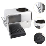 Maxbell Hooded Cat Litter Box with Lid with Cat Litter Shovel Hooded Cat Litter Tray with Pedal