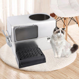 Maxbell Hooded Cat Litter Box with Lid with Cat Litter Shovel Hooded Cat Litter Tray with Pedal