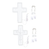 Maxbell Cross Neon Sign Cold Light Hanging Neon Light for Christmas Festivals Easter 41x30CM