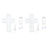 Maxbell Cross Neon Sign Cold Light Hanging Neon Light for Christmas Festivals Easter 41x30CM