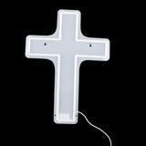 Maxbell Cross Neon Sign Cold Light Hanging Neon Light for Christmas Festivals Easter 41x30CM