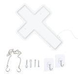 Maxbell Cross Neon Sign Cold Light Hanging Neon Light for Christmas Festivals Easter 41x30CM