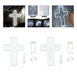 Maxbell Cross Neon Sign Cold Light Hanging Neon Light for Christmas Festivals Easter 41x30CM