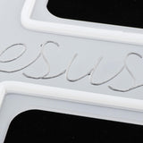 Maxbell Cross Neon Sign Cold Light Hanging Neon Light for Christmas Festivals Easter 40x28cm