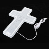 Maxbell Cross Neon Sign Cold Light Hanging Neon Light for Christmas Festivals Easter 40x28cm