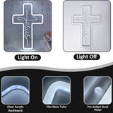 Maxbell Cross Neon Sign Cold Light Hanging Neon Light for Christmas Festivals Easter 40x28cm