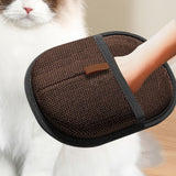 Maxbell Pet Hair Removal Glove for Cats Dogs Portable Electrostatic Pet Hair Remover Deep Brown