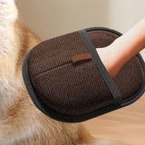 Maxbell Pet Hair Removal Glove for Cats Dogs Portable Electrostatic Pet Hair Remover Deep Brown