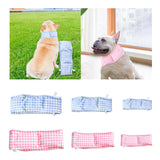 Maxbell Dog Cooling Bandana Accessories Clothes Neck Wrap for Indoor Camping Fishing Blue and L
