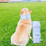 Maxbell Dog Cooling Bandana Accessories Clothes Neck Wrap for Indoor Camping Fishing Blue and L