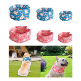 Maxbell Dog Cooling Bandana Breathable Soft Summer Collar for Fishing Indoor Camping Blue and L