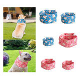Maxbell Dog Cooling Bandana Breathable Soft Summer Collar for Fishing Indoor Camping Blue and L