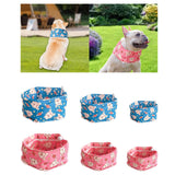 Maxbell Dog Cooling Bandana Breathable Soft Summer Collar for Fishing Indoor Camping Blue and L