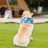 Maxbell Dog Cooling Bandana Breathable Soft Summer Collar for Fishing Indoor Camping Blue and M