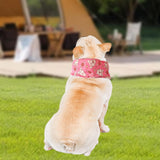 Maxbell Dog Cooling Bandana Breathable Soft Summer Collar for Fishing Indoor Camping Pink and L