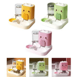Maxbell 2 in 1 Automatic Pet Feeder Pet Food Bowl for Small Animals Small Dogs Yellow