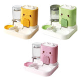 Maxbell 2 in 1 Automatic Pet Feeder Pet Food Bowl for Small Animals Small Dogs Yellow