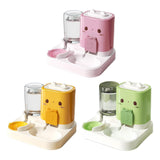 Maxbell 2 in 1 Automatic Pet Feeder Pet Food Bowl for Small Animals Small Dogs Yellow