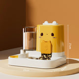 Maxbell 2 in 1 Automatic Pet Feeder Pet Food Bowl for Small Animals Small Dogs Yellow