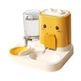 Maxbell 2 in 1 Automatic Pet Feeder Pet Food Bowl for Small Animals Small Dogs Yellow
