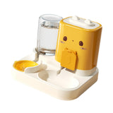 Maxbell 2 in 1 Automatic Pet Feeder Pet Food Bowl for Small Animals Small Dogs Yellow