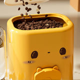 Maxbell 2 in 1 Automatic Pet Feeder Pet Food Bowl for Small Animals Small Dogs Yellow