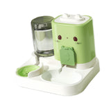 Maxbell 2 in 1 Automatic Pet Feeder Pet Food Bowl for Small Animals Small Dogs Green