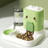 Maxbell 2 in 1 Automatic Pet Feeder Pet Food Bowl for Small Animals Small Dogs Green