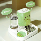 Maxbell 2 in 1 Automatic Pet Feeder Pet Food Bowl for Small Animals Small Dogs Green