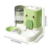 Maxbell 2 in 1 Automatic Pet Feeder Pet Food Bowl for Small Animals Small Dogs Green