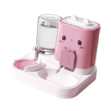 Maxbell 2 in 1 Automatic Pet Feeder Pet Food Bowl for Small Animals Small Dogs Pink