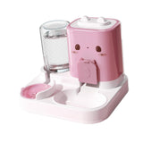 Maxbell 2 in 1 Automatic Pet Feeder Pet Food Bowl for Small Animals Small Dogs Pink