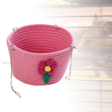 Maxbell Small Pet Hammock Comfortable Pet House Hanging Bed for Home Use Yard Garden Pink